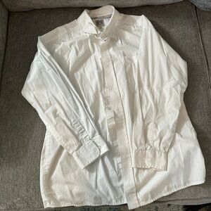 White Cinch button down- long sleeve